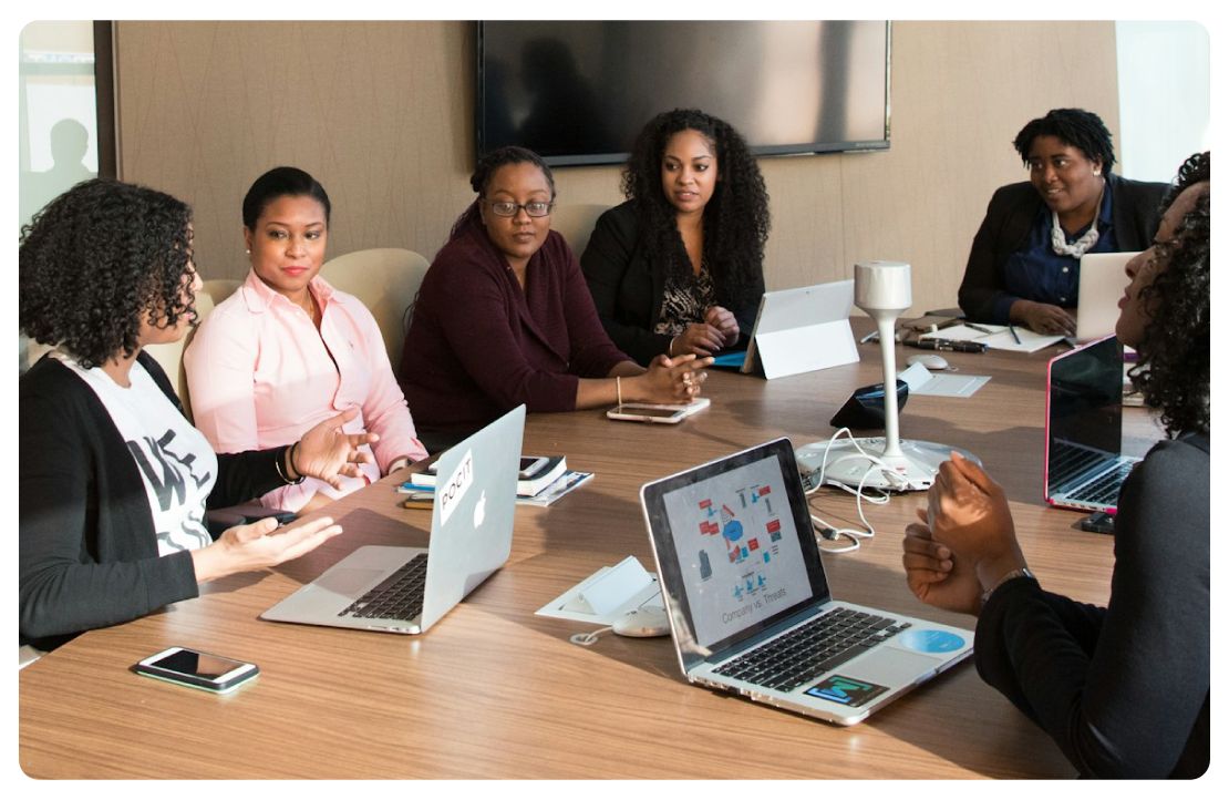 Team members working together